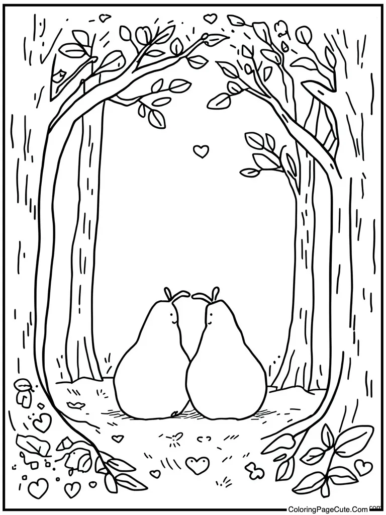 Pear perfect pair sitting