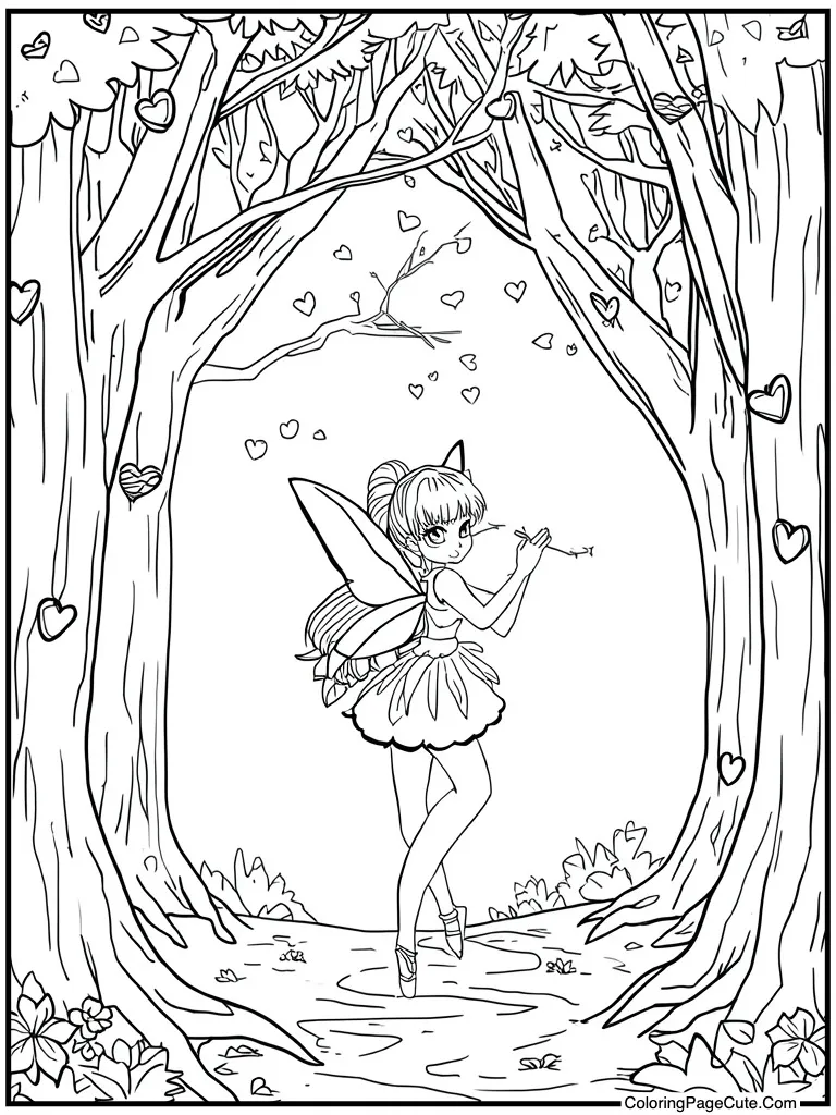 Fairy dust heart sparkles