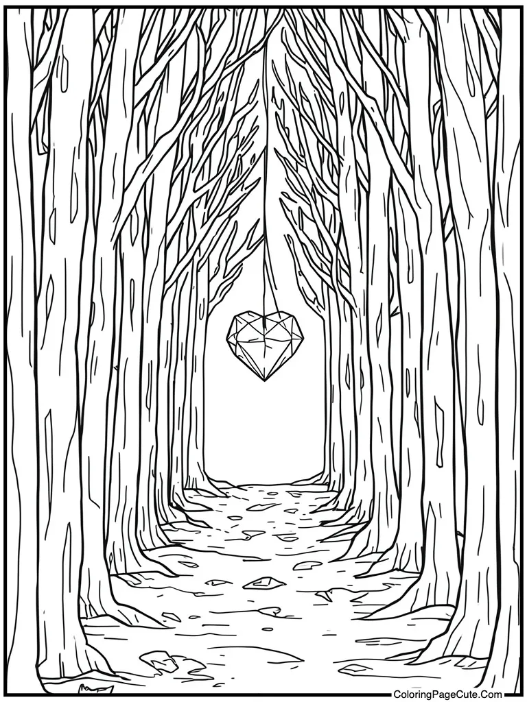 Geometric gems crystal hearts