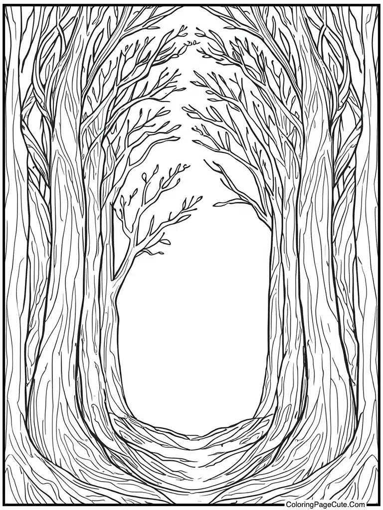 Abstract swirl line art