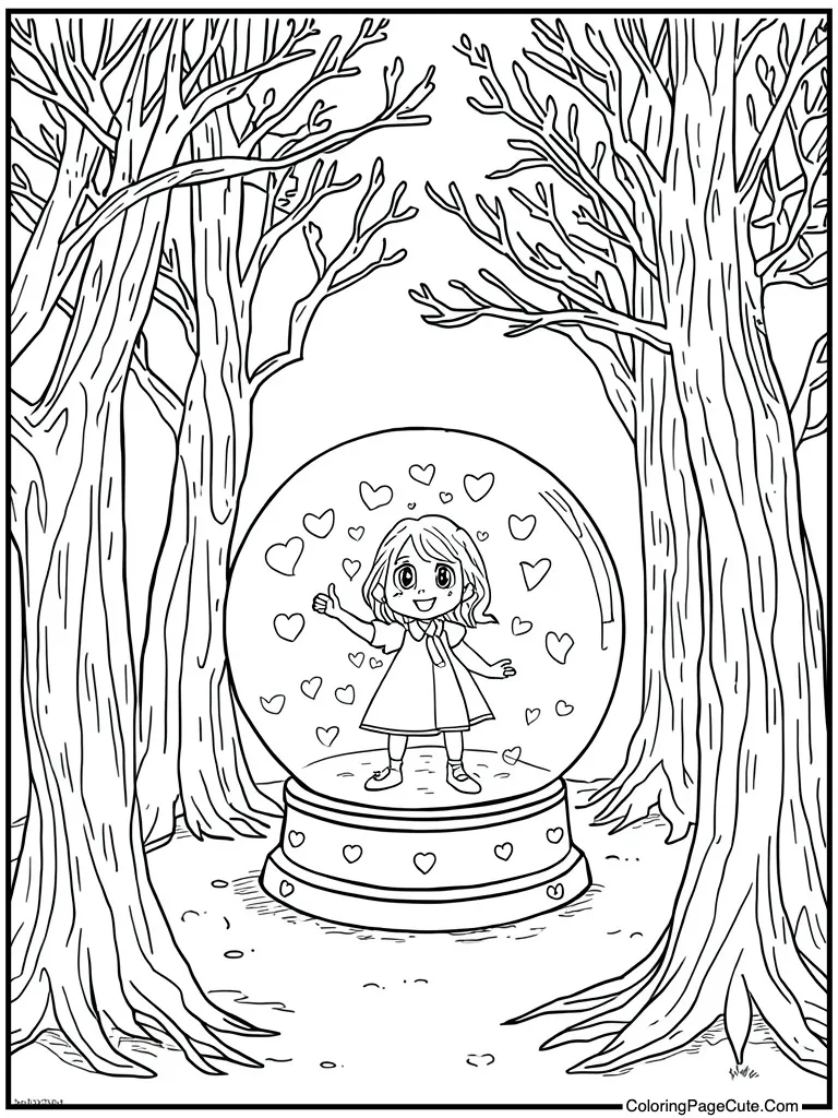 Crystal ball seeing hearts