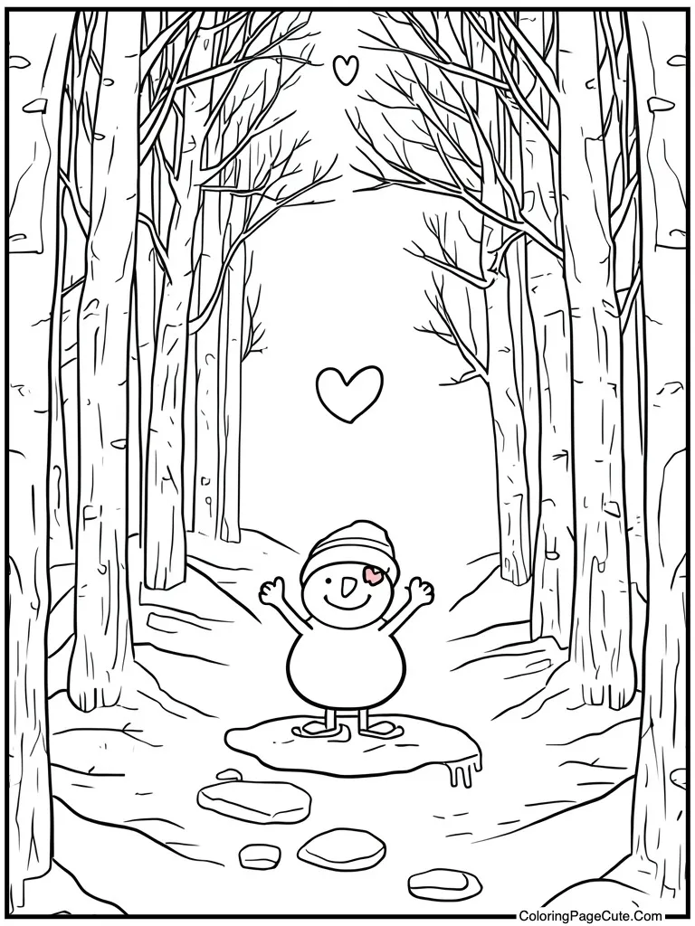 Snow melting warm ground