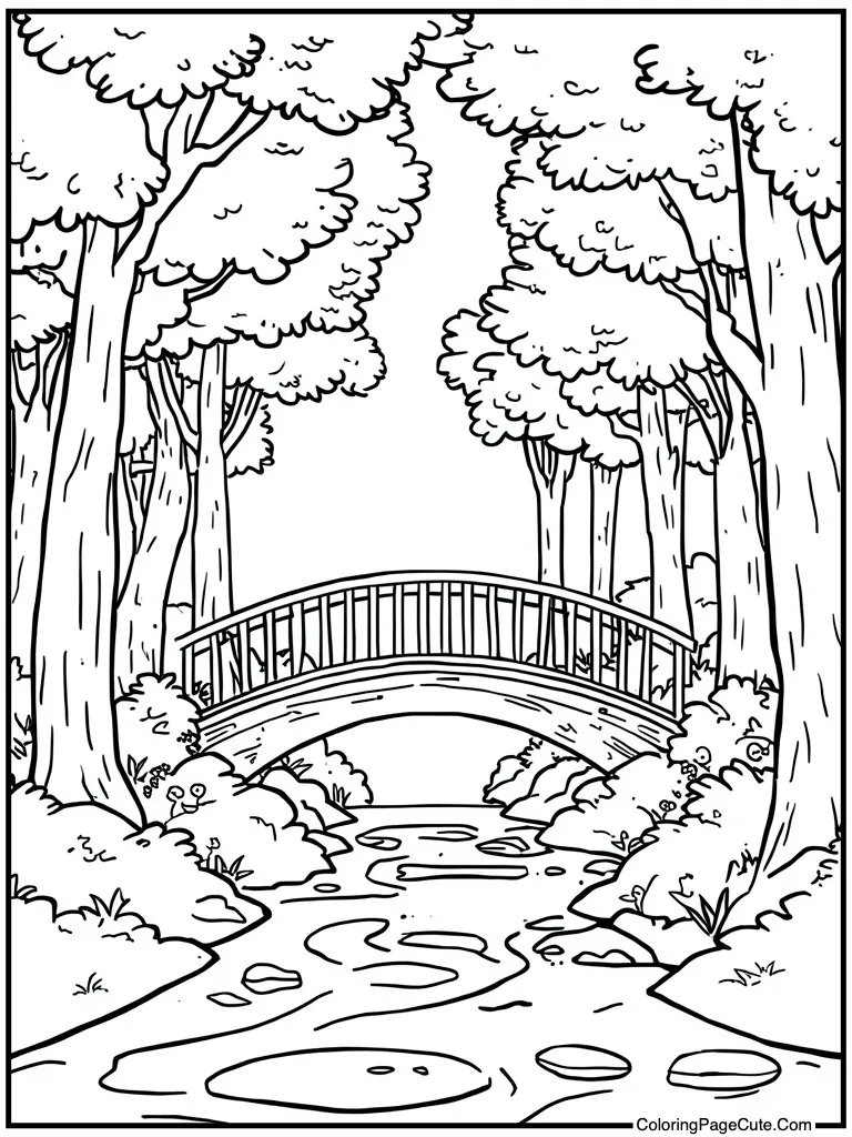 Bridge over quiet stream