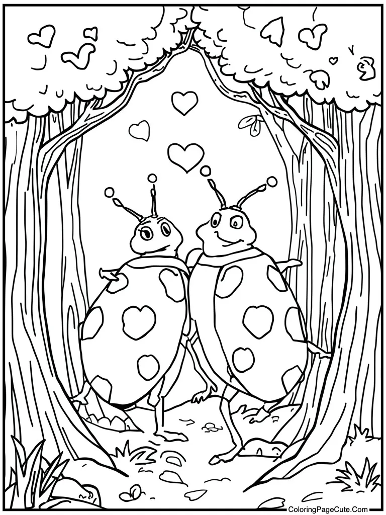 Text love bug beetle