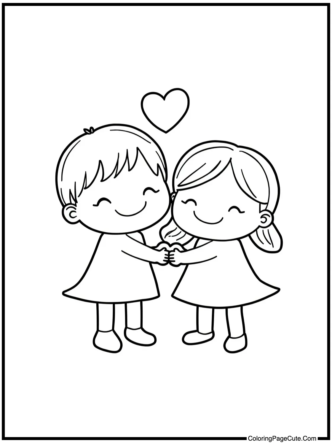 with smiling sweethearts