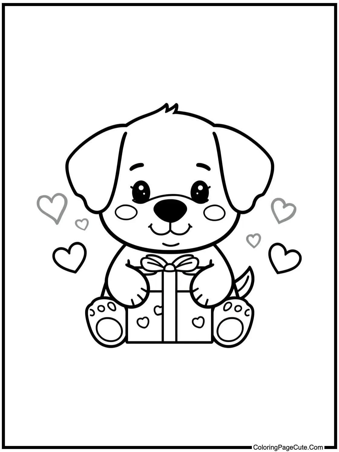 with a puppy present