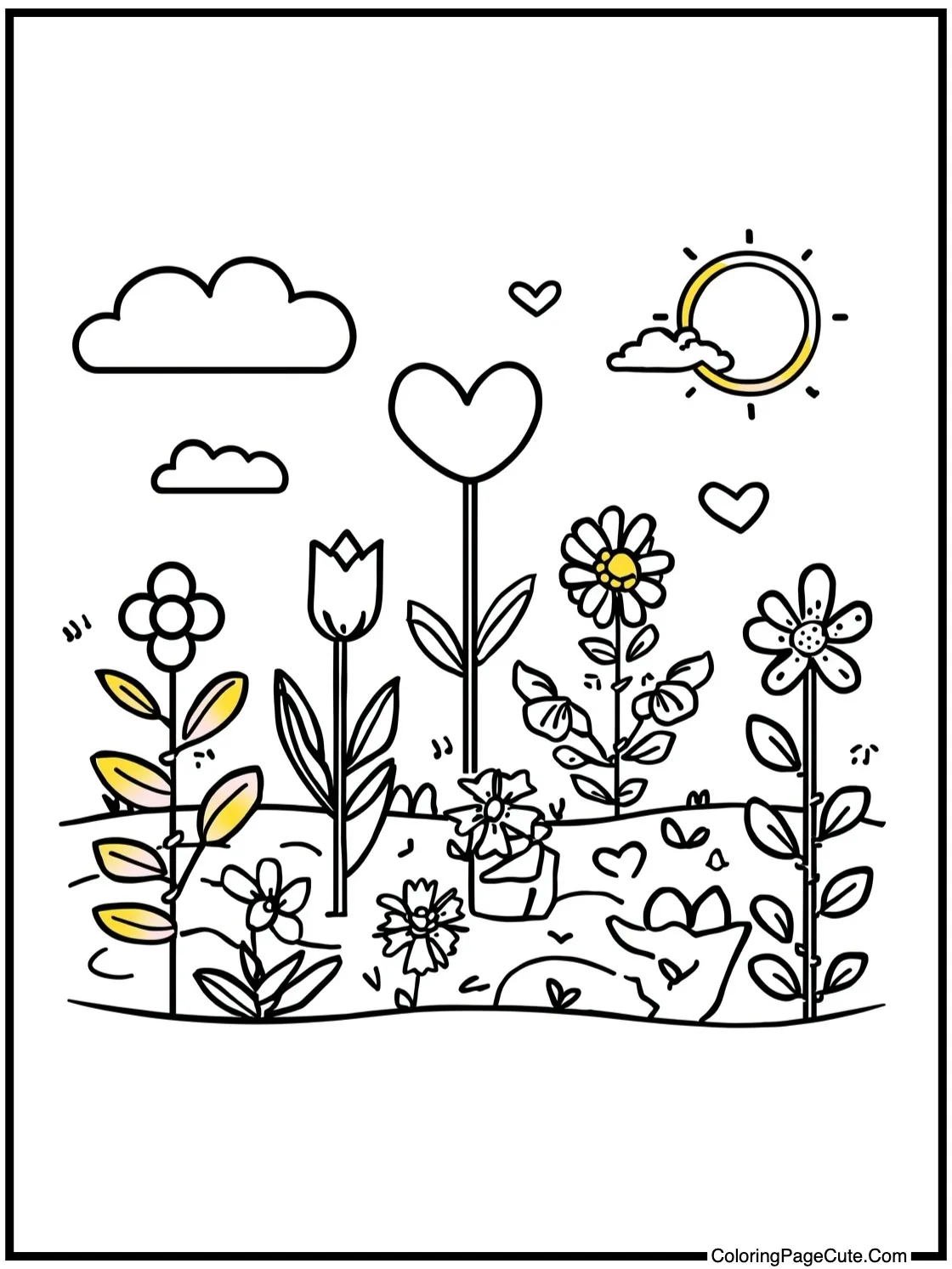 showing a garden of love