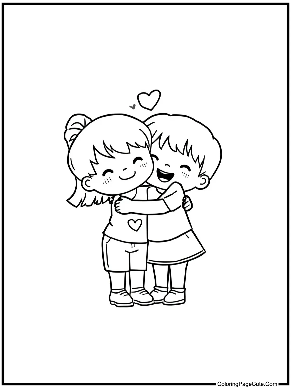 showing a happy embrace