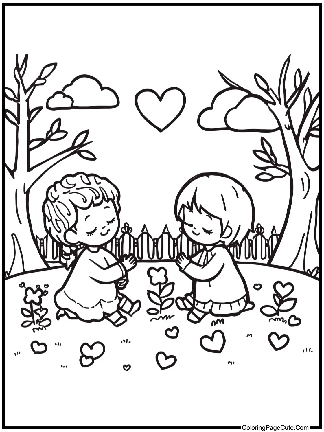 with a peaceful scene