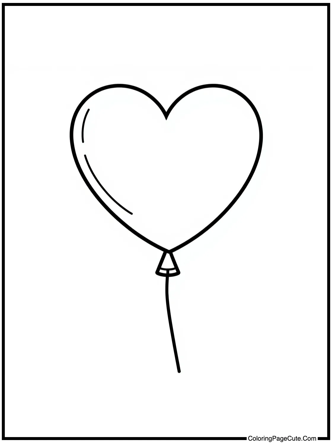 with a heart balloon
