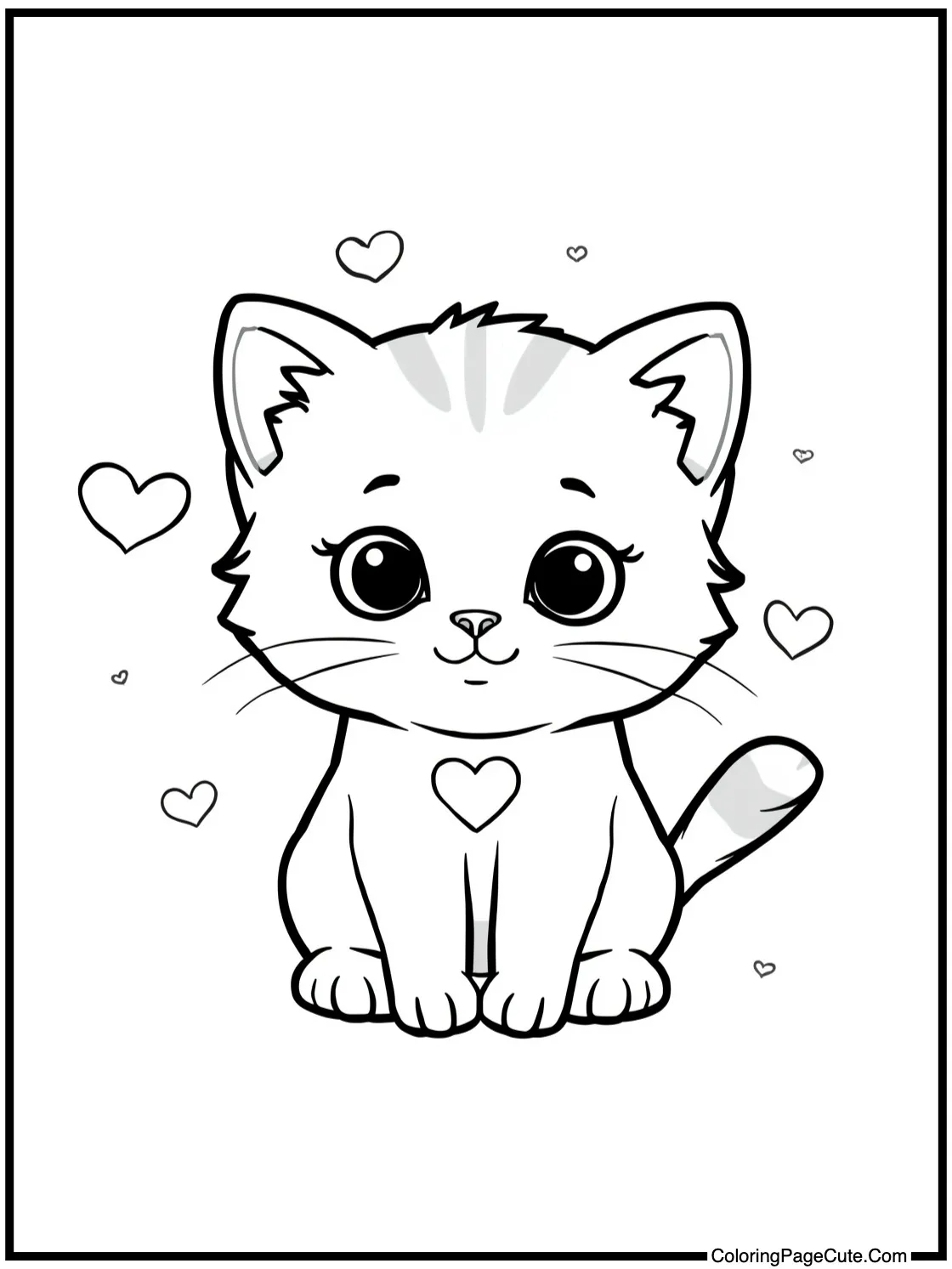 with a cuddly kitten