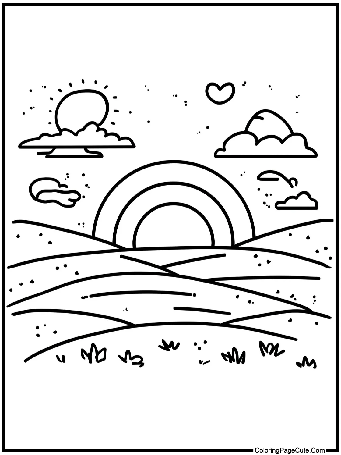 of a beautiful sunset