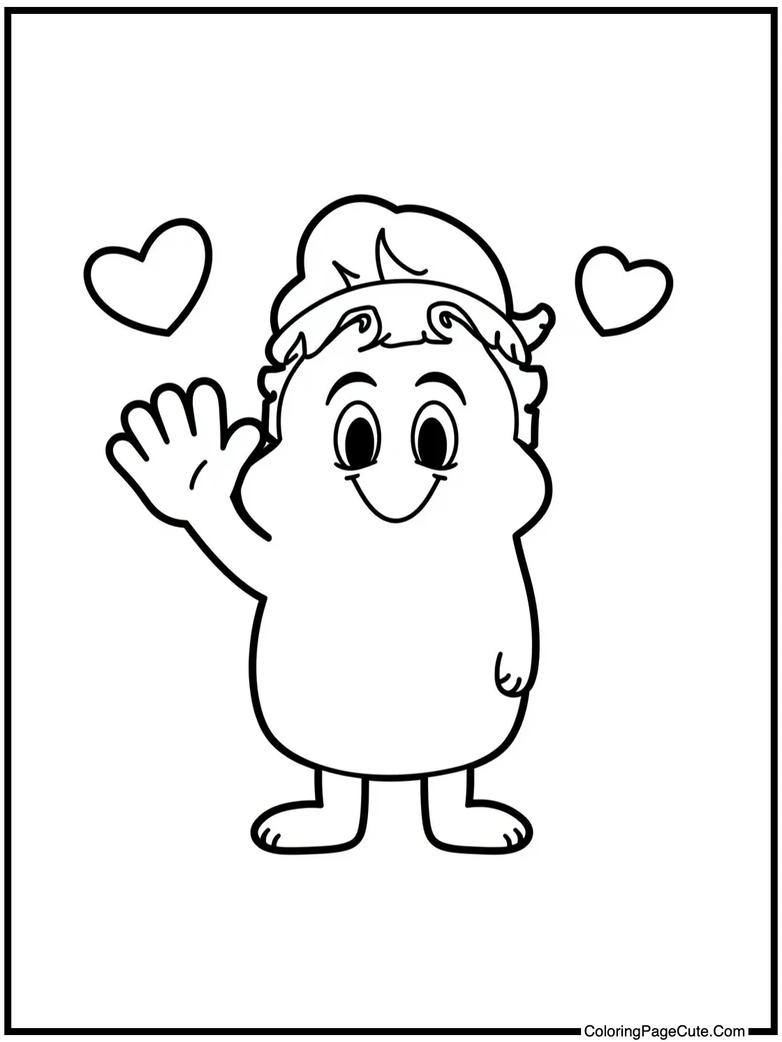 showing a friendly wave