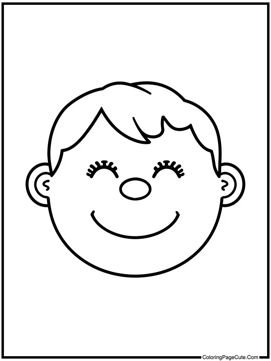 showing a happy face