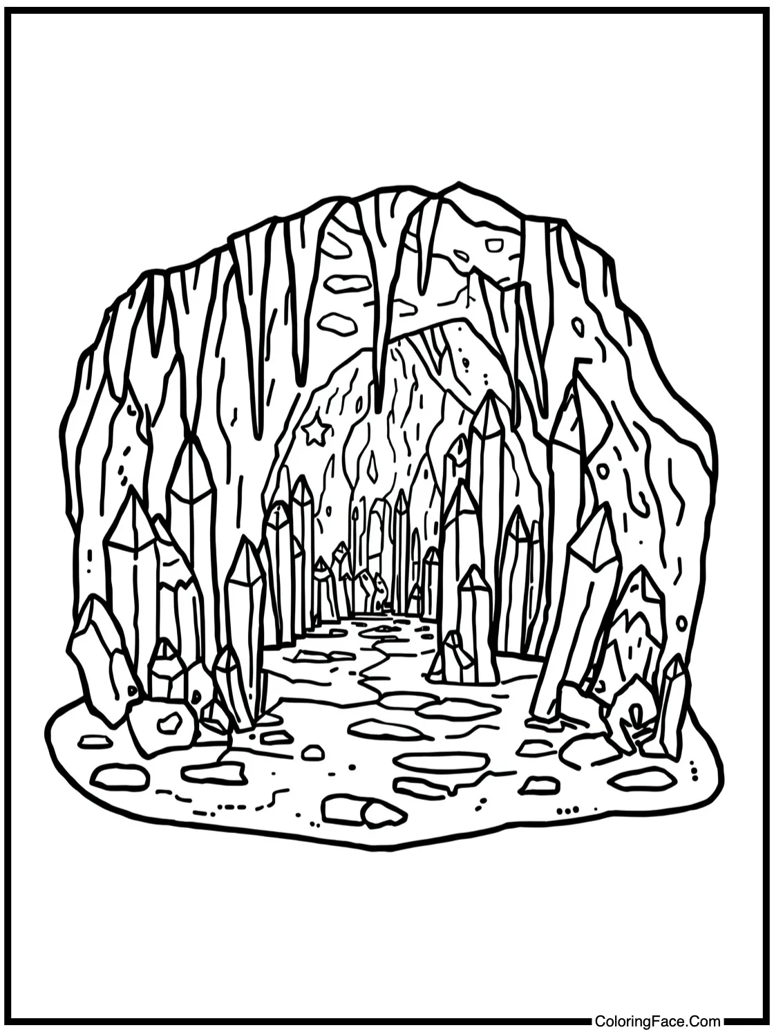 vibrant crystal cave