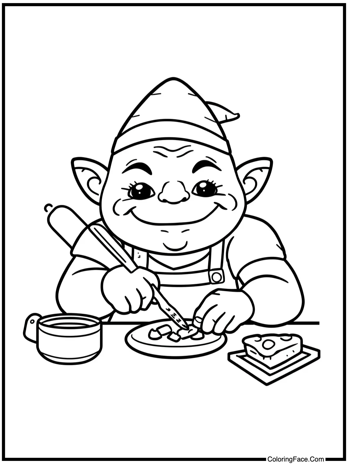 adorable ogre baking