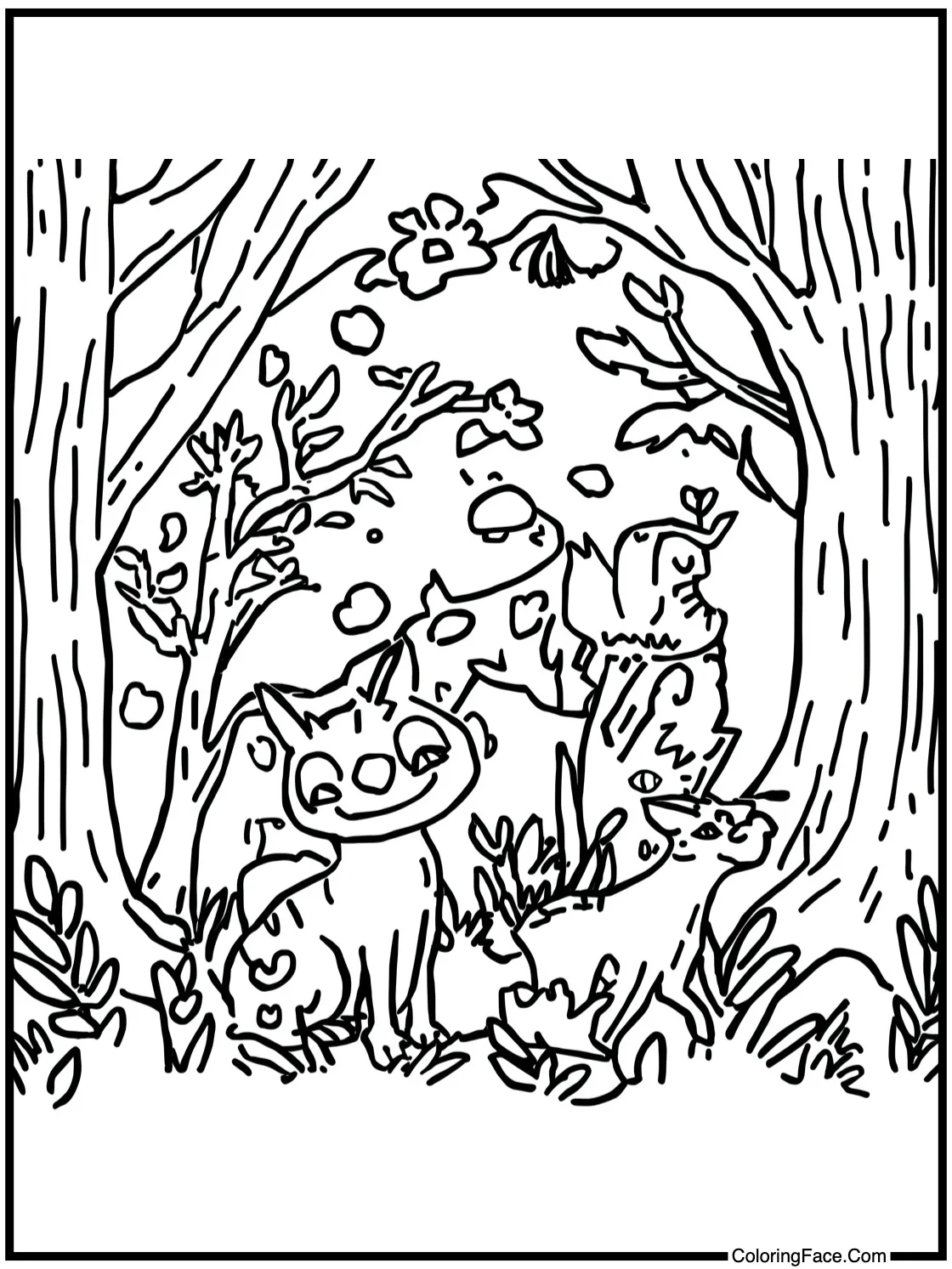 whimsical forest creatures