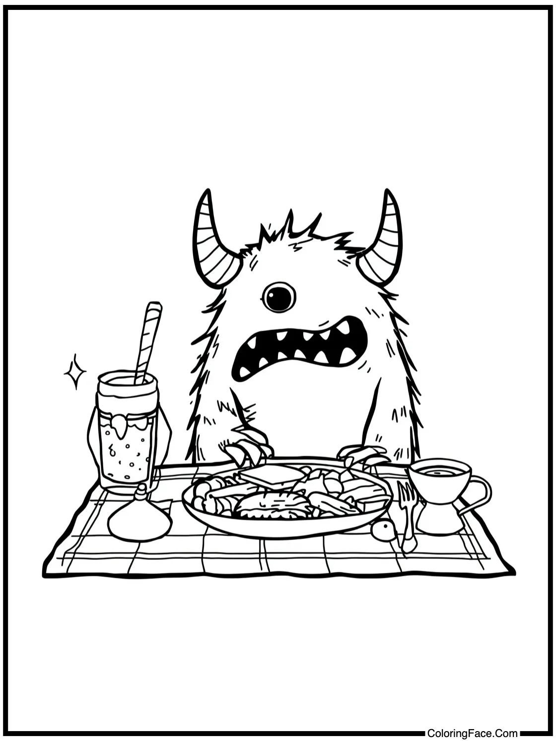 cute monster picnic