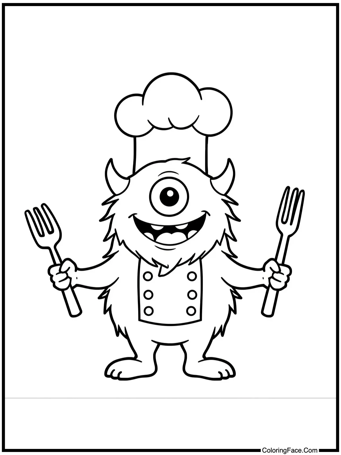 adorable monster chef