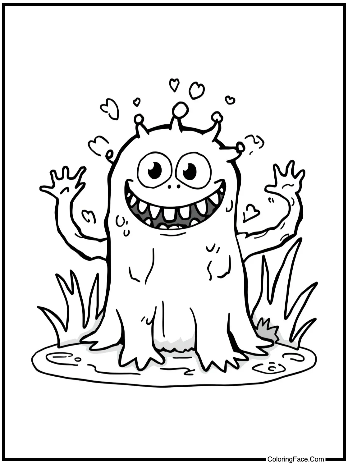 cheerful swamp creature
